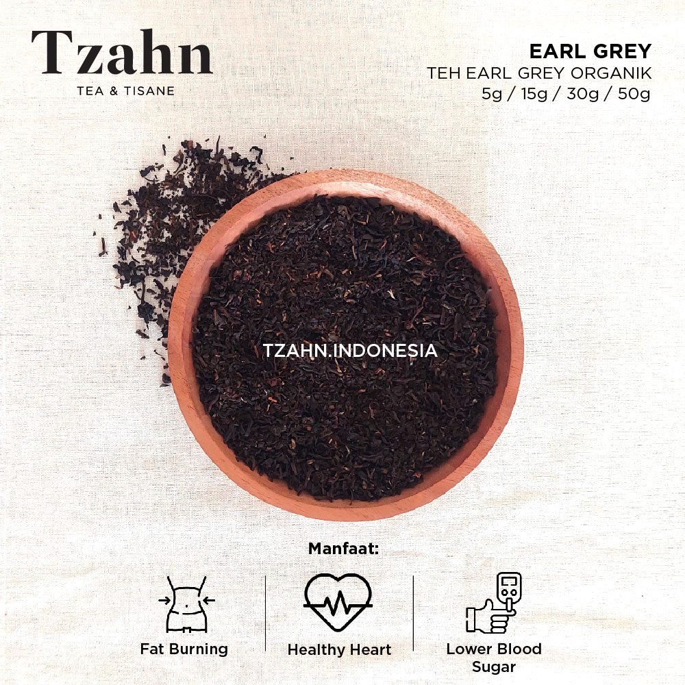 

Teh Earl Grey Organik / Organic Earl Grey Tea / Teh Hitam Dengan Bergamot Oil - Tzahn Indonesia