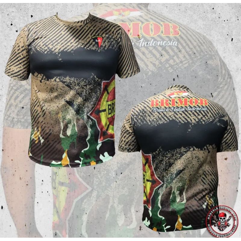 Kaos Jersey Tactical Brimob Lengan Pendek Kaos Dryfit Brimob 002