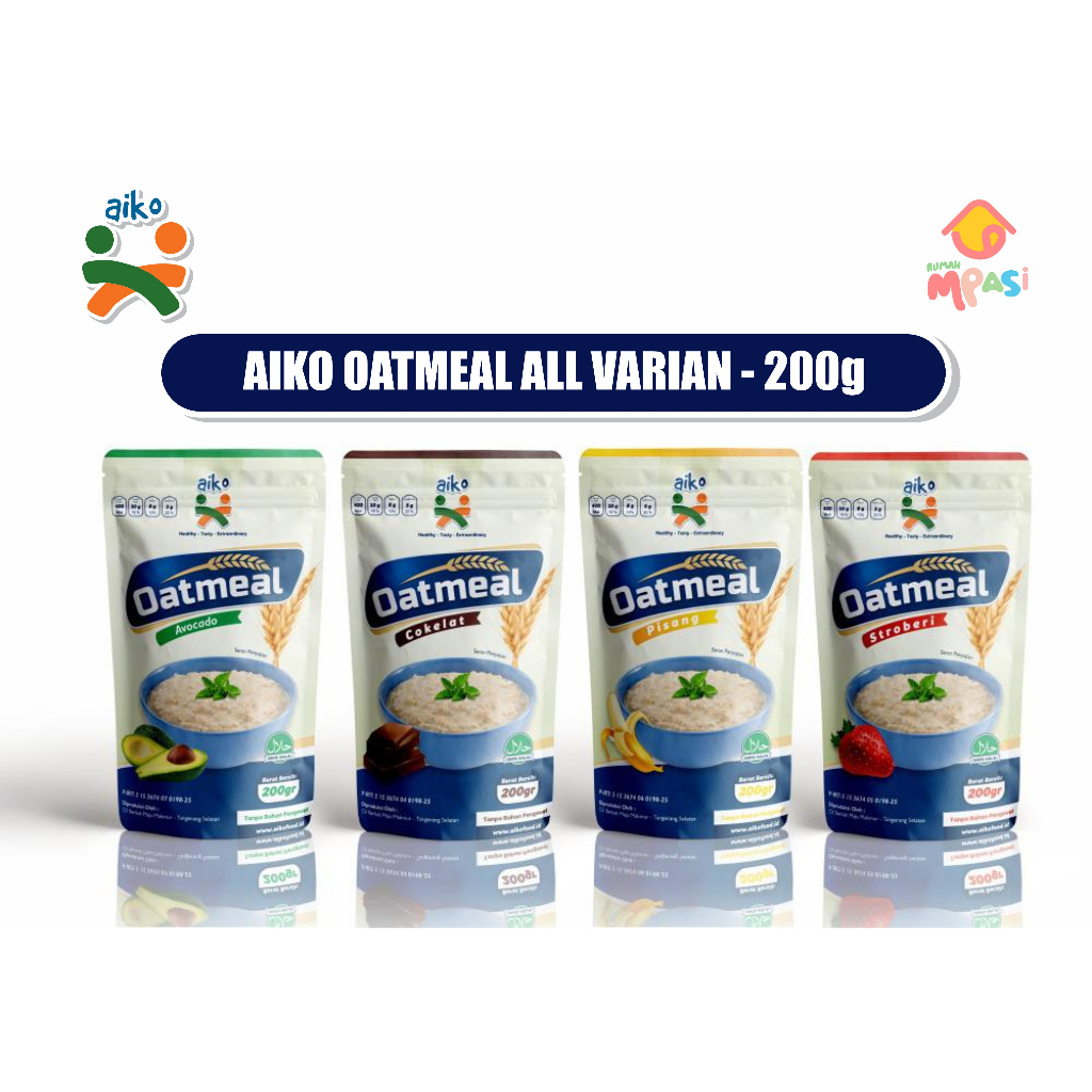 

AIKO Oatmeal Bayi dan Dewasa 200gr Cereal Sehat Sereal Oat