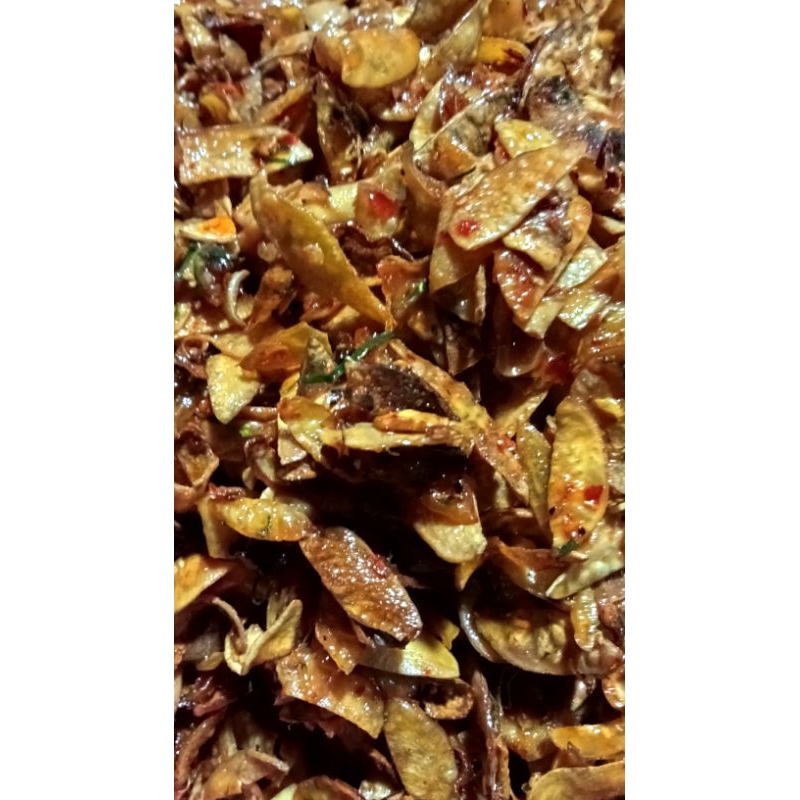 

keripik jengkol balado pedas manis daun jeruk.kemasan 500 gram