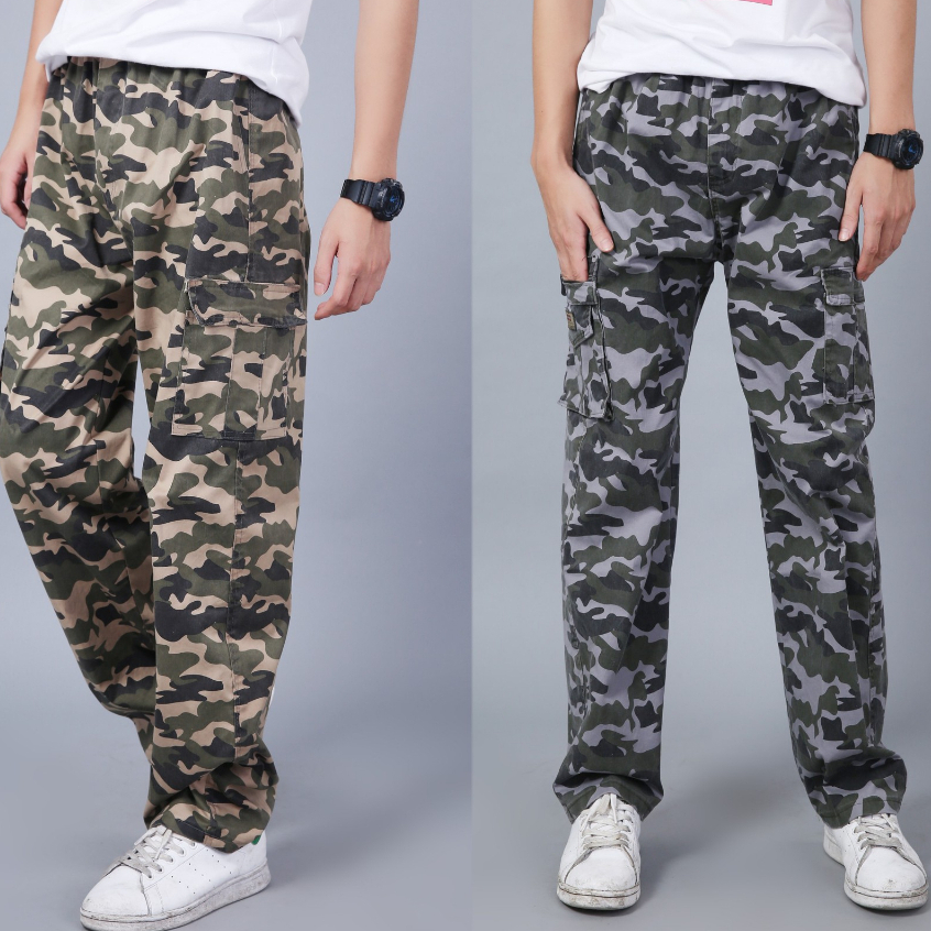 Celana Panjang Pria Dewasa Loreng Celana Cargo Murah Panjang Bahan Katun Japan Drill Celana Pria