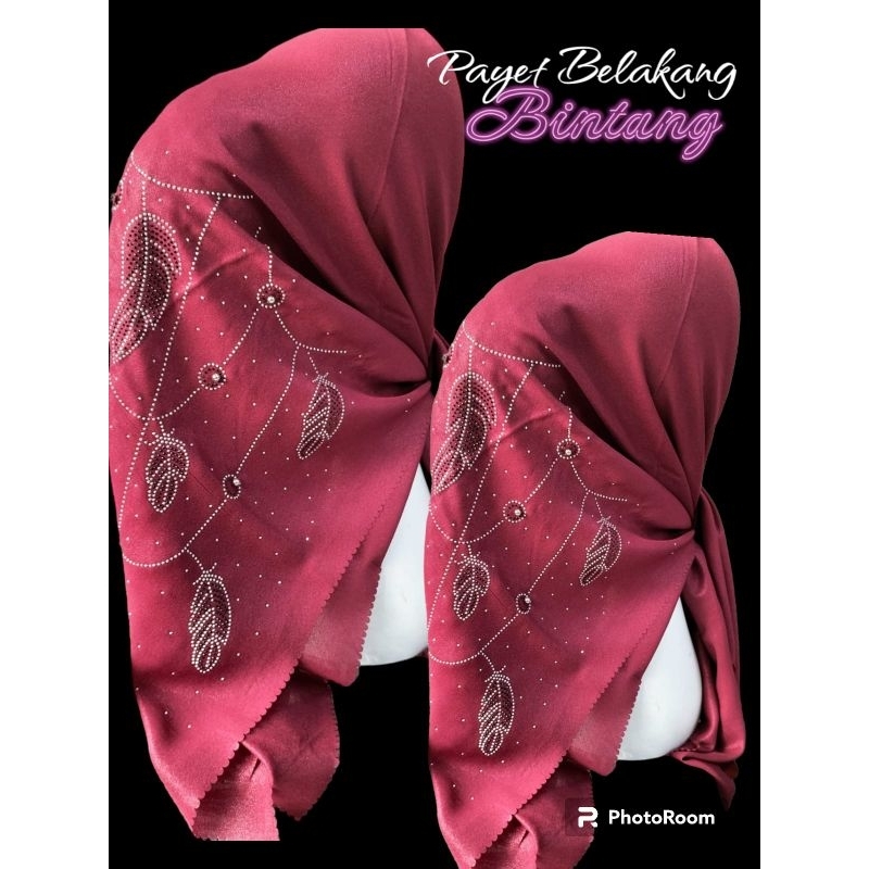 kerudung hijab segiempat payet belakang