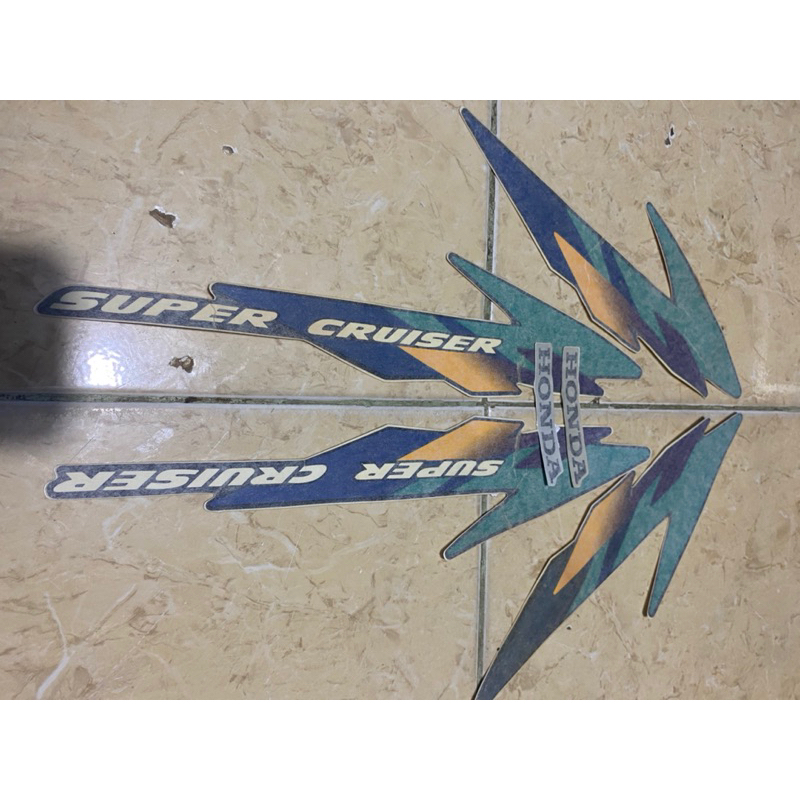 sticer stiker sticker striping original ori laminasi honda tiger 2000 tilam tilas lama old super cru