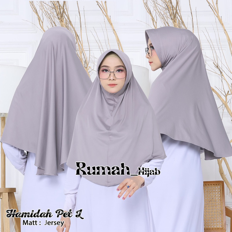 Bergo Jersey Ped L Menutup Dada//Jilbab Bergo Hamidah L
