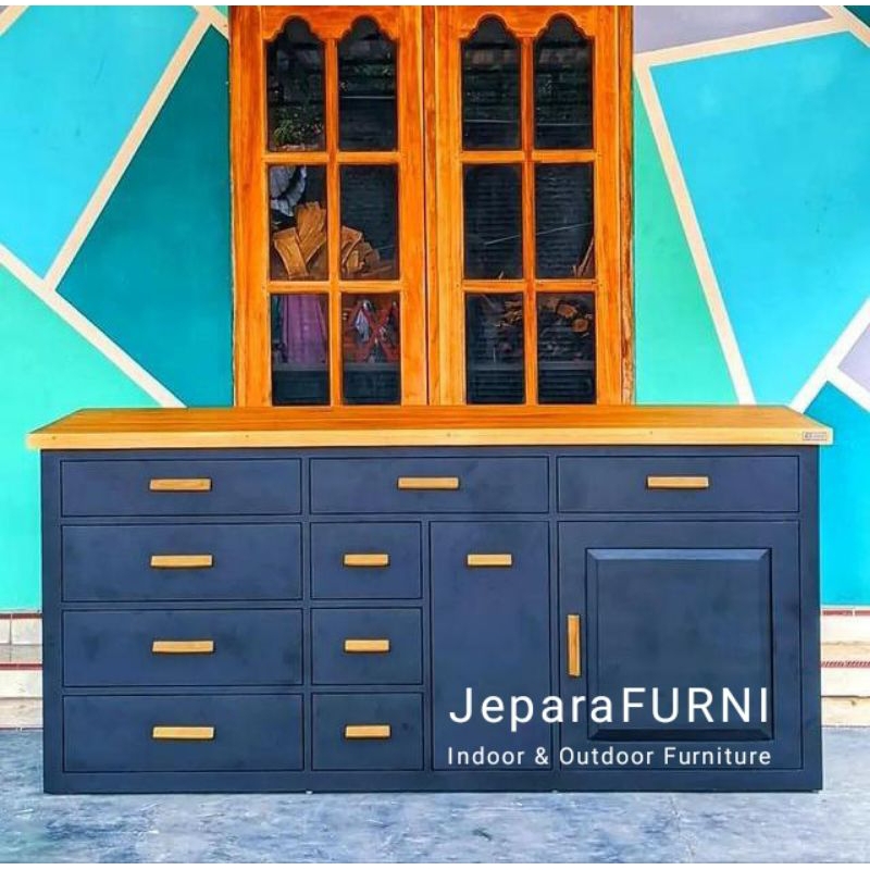 Meja dapur kayu jati jepara rak dapur