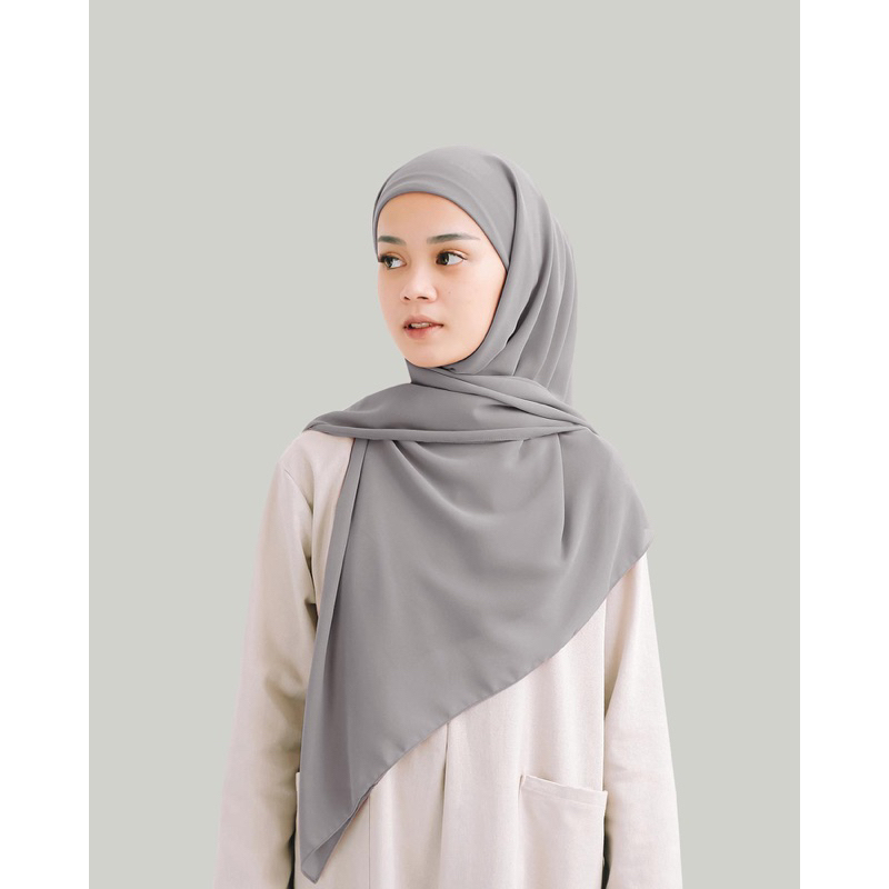NEW Hayya Instan Ceruti - Grey by Khalewale original khalewale abu abu square instan jilbab paris in