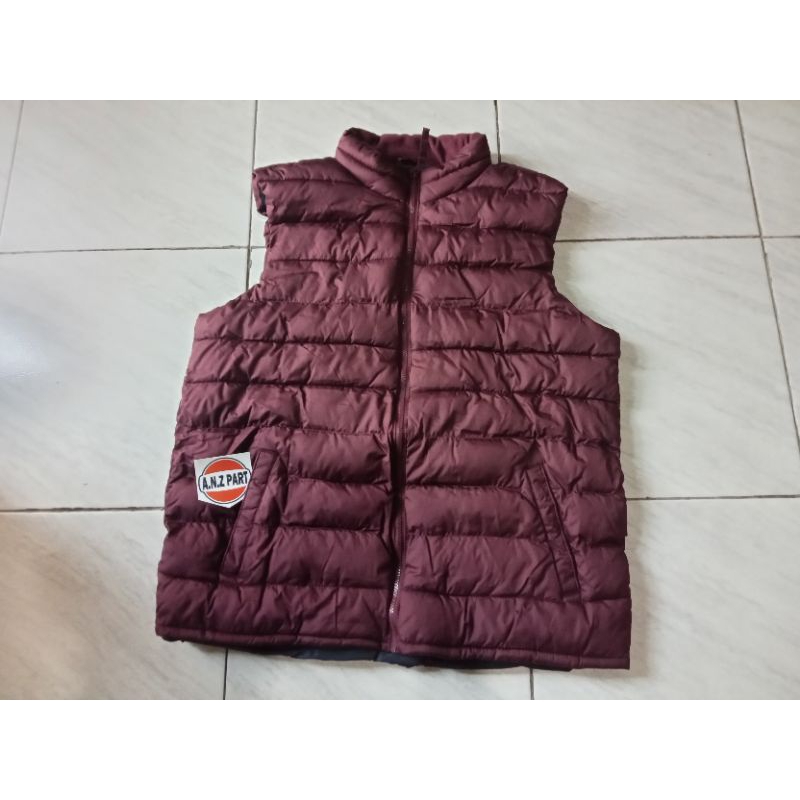 Rompi vest Vespa - Gunung - Motor - Merah maroon marun - XL XXL
