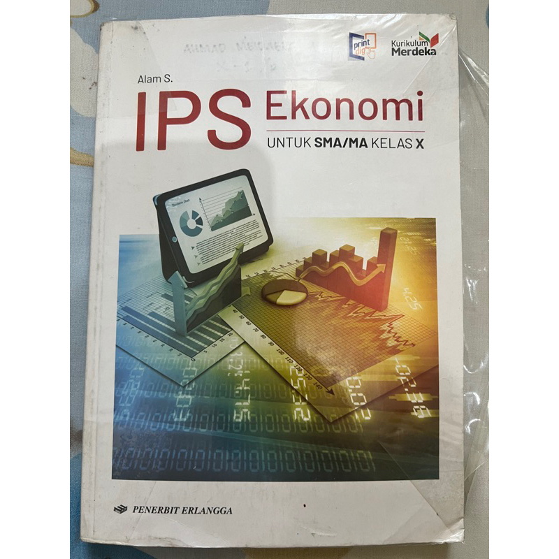 Buku Ekonomi Kelas X SMU Kurikulum Merdeka Penerbit Erlangga (Bekas).