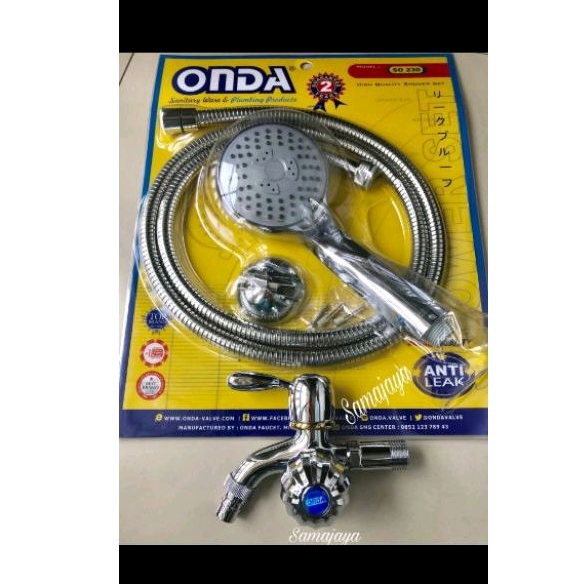 Shower Mandi Onda plus kran cabang onda 1 set //shower onda kamar mandi set