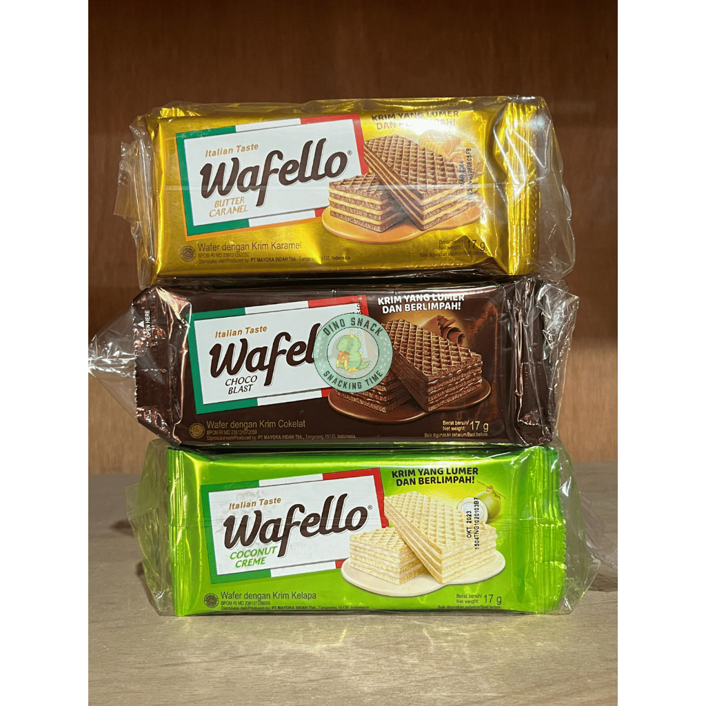 

Wafello 17G Coklat / Coconut / Butter Caramel (Isi 10 Pcs)