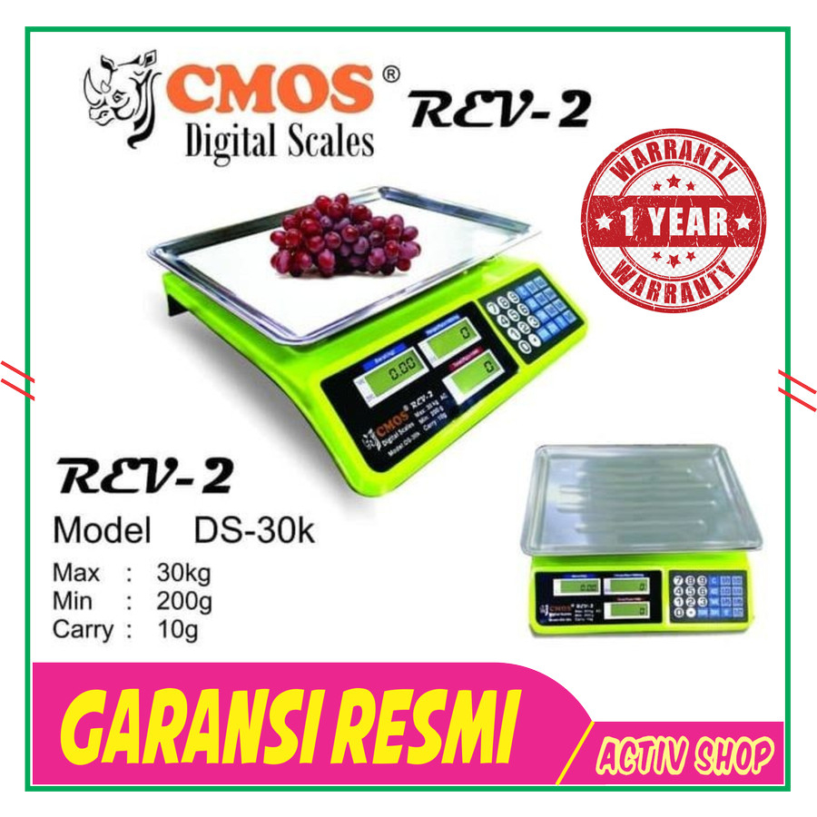 CMOS Timbangan Digital Barang Laundry Sembako Buah CMOS Kapasitas 30kg
