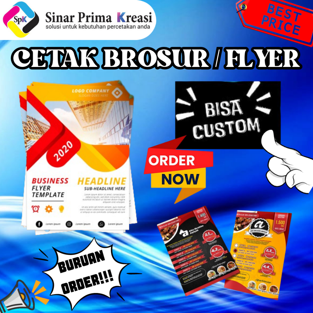 

PRINT CETAK BROSUR MURAH A4 / Print Flyer FULL COLOR 1 SISI / 2 SISI