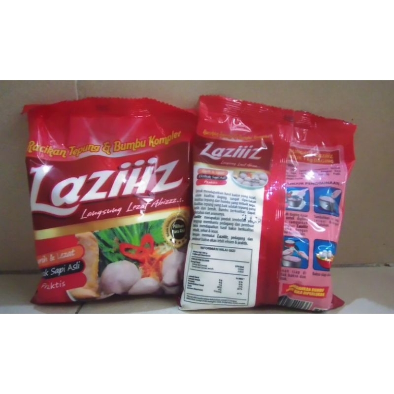 Laziiiz racikan tepung dan bumbu komplit untuk bakso yang lezat (HARGA UNTUK 2 PCS PLUS 1 PCS KOFTA)