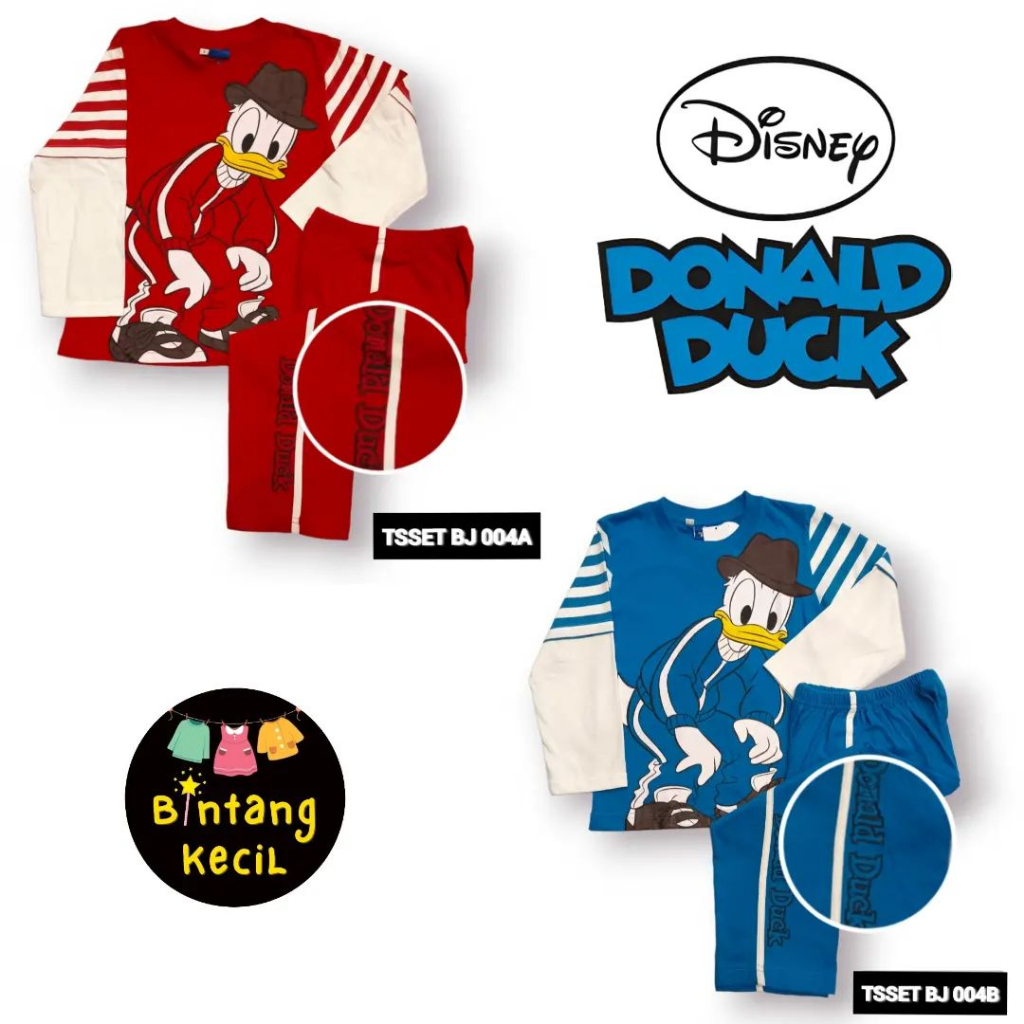 Baju Tidur Piyama Motif Donald Bebek