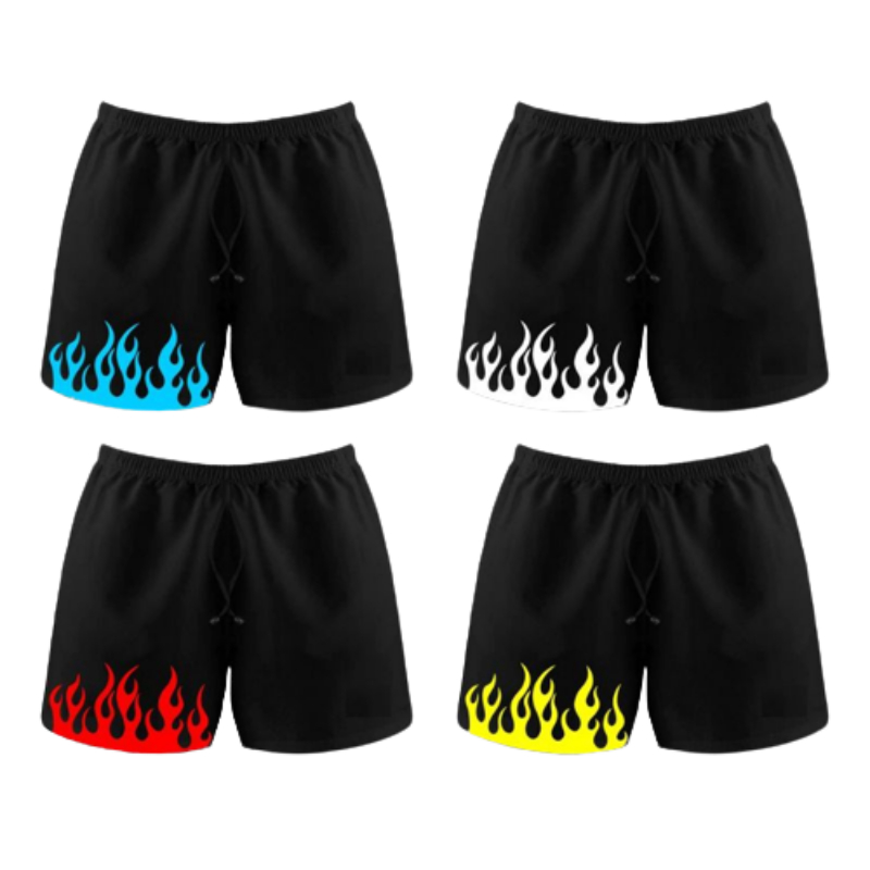 Celana Kolor Pendek Motif Api / Celana Pendek Pria Wanita