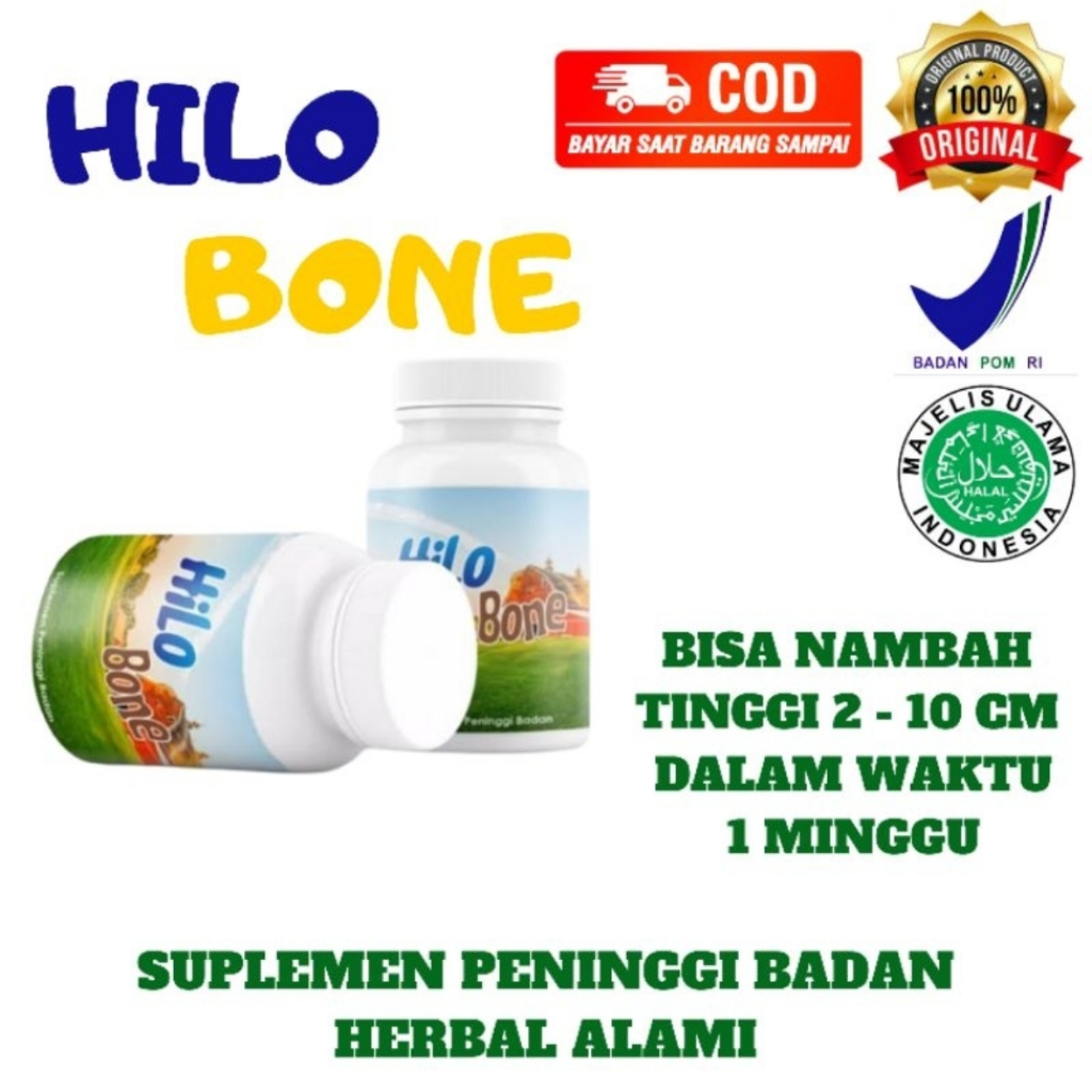 HILO BONE Suplemen Peninggi Badan Original 2-10 Cm/Minggu