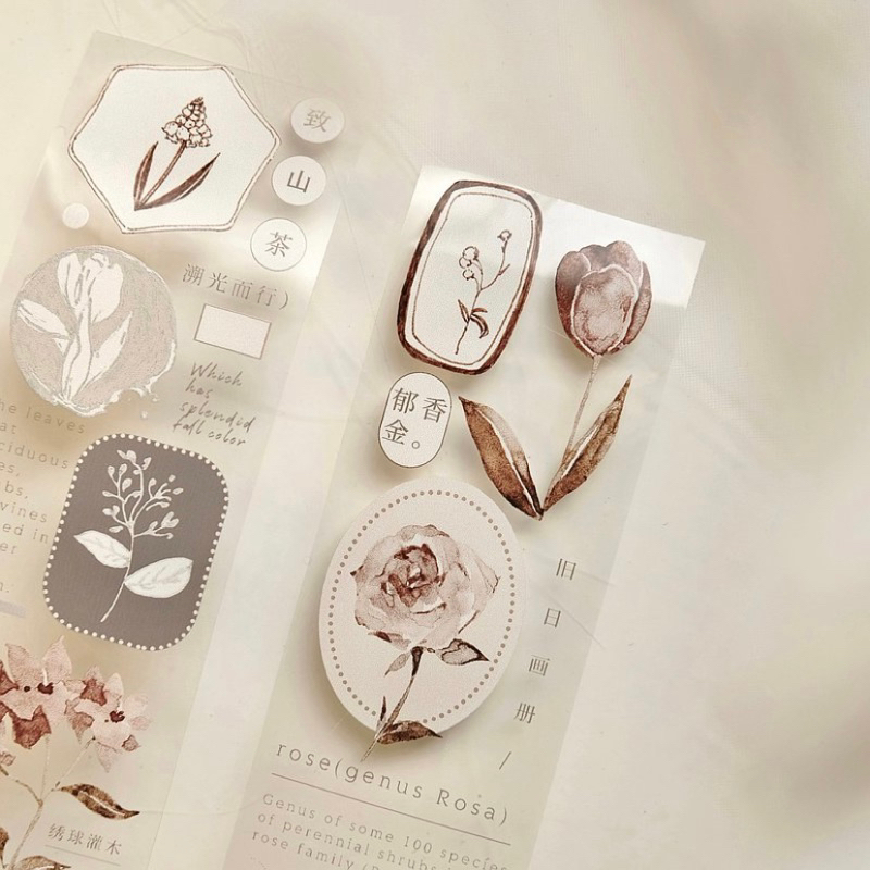 

[Sample] Freckles Tea Autumn Leaf Washi and PET Tape