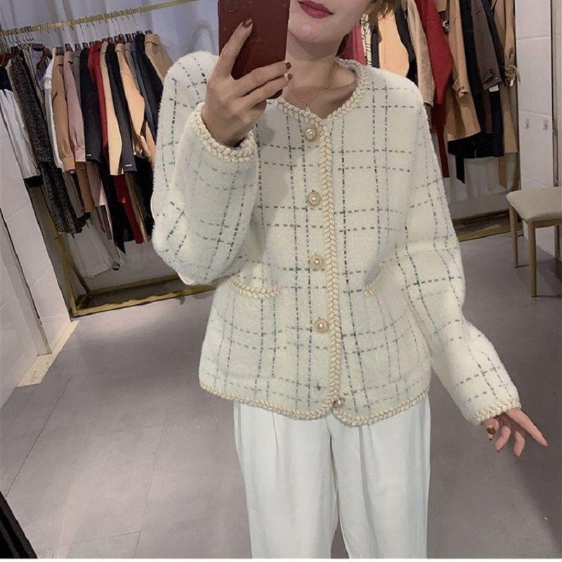 Cardigan Korea Cardigan Tweed Salju 168 Outer Premium Wanita Import