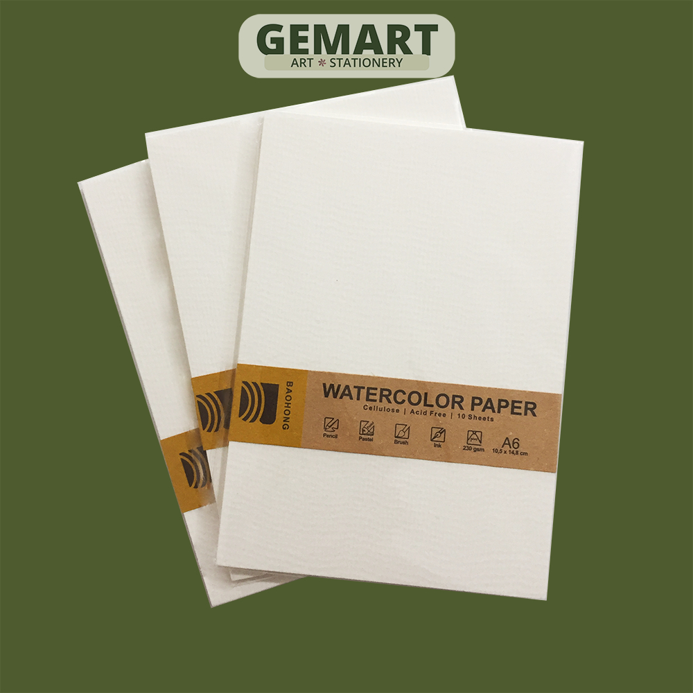 

Baohong watercolor Paper cellulose 230 gsm 300 gsm A4 A5 A6