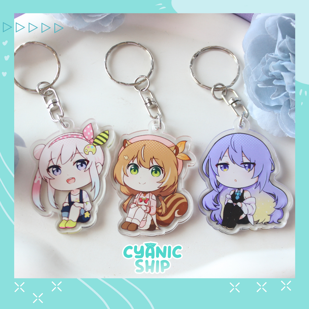 Keychain Vtuber gen 1 area15 Hololive ID Fan Merch Gantungan Kunci fanmade unofficial