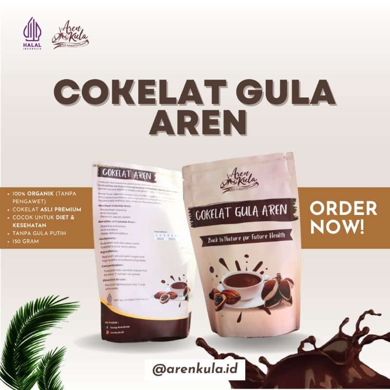 

COKELAT GULA AREN BUBUK | ARENKULA | ARENGA BROWN SUGAR CHOCOLATE POWDER | 100% ORGANIK TANPA PEMANIS BUATAN | SIAP KIRIM