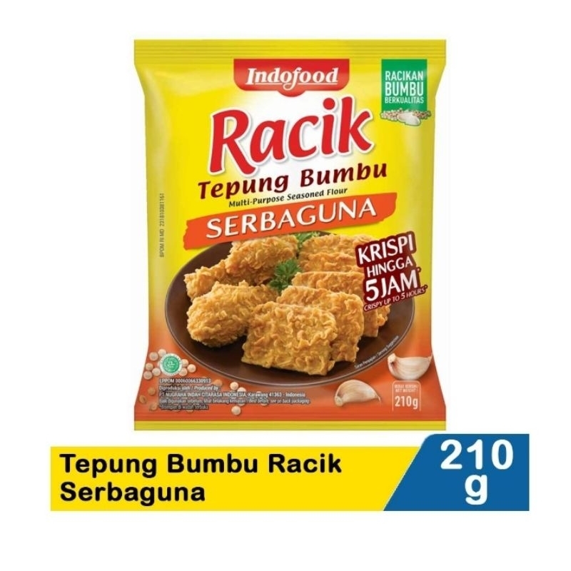 

Indofood Racik Tepung Bumbu Serbaguna/ Bakwan/Ayam Krispy 210 gram
