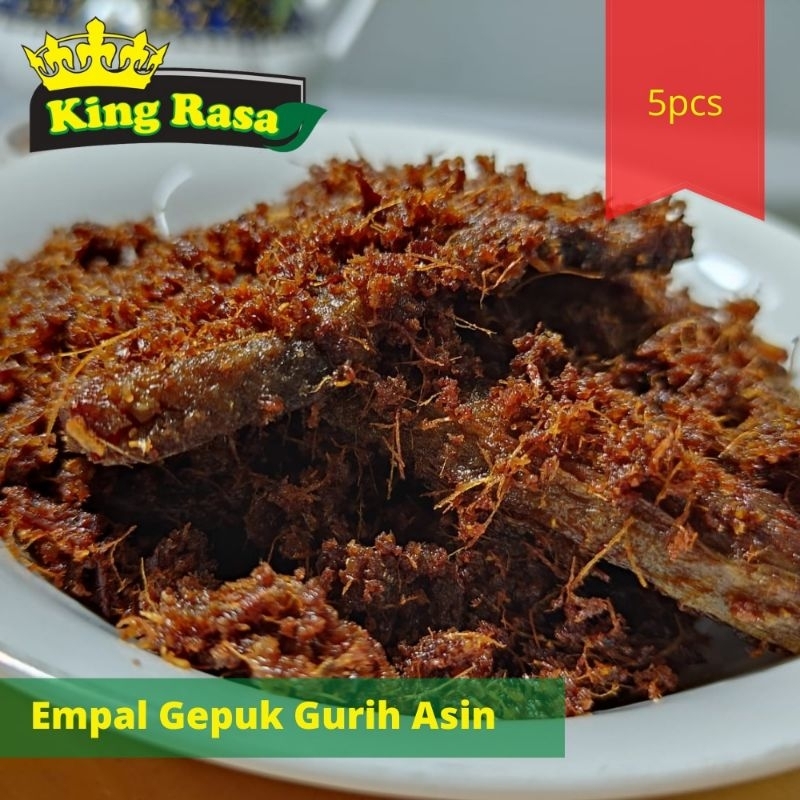 

Empal Gepuk Sapi Khas Sunda Empal Gepuk Gurih Asin isi 5 pcs Frozen empal Gepuk King rasa Empuk Penyajian Cepat