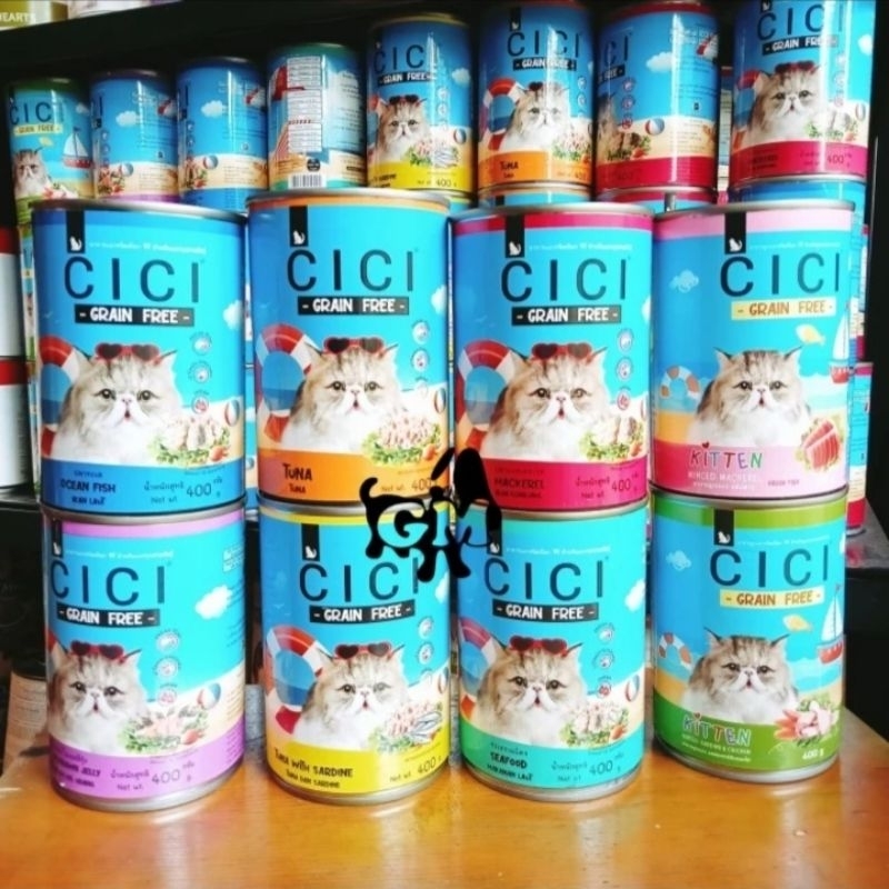 Catfood Kaleng Makanan Kucing Basah  Cici Can Adult Kitten 400gr