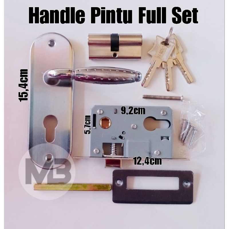 Gagang Handle Kunci Pintu Kecil Full Set Handle Pintu