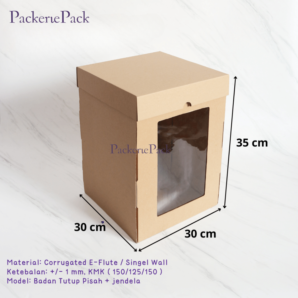 

( 5Pcs ) KOTAK BOX DUS KUE TART TINGGI 30 x 30 x 35 / TART 30X30X35