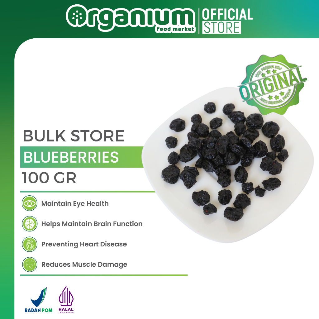 

Organium Dried Blueberries Cultured 100g