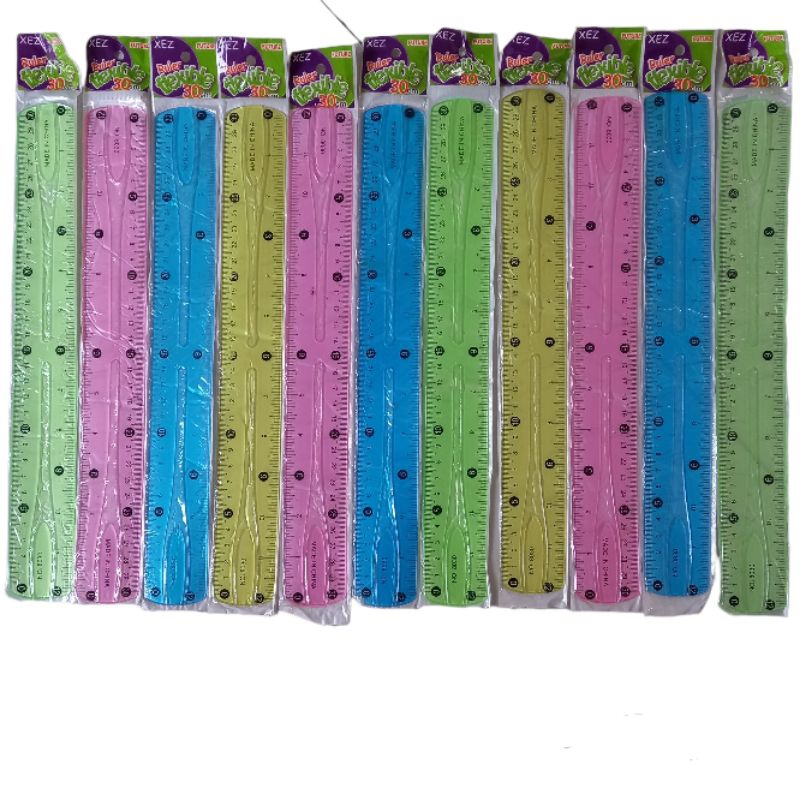 

Penggaris lentur fleksibel 20 cm dan 30 cm / Flexible ruler 30 cm elastis / penggaris anti patah 30 cm per pcs
