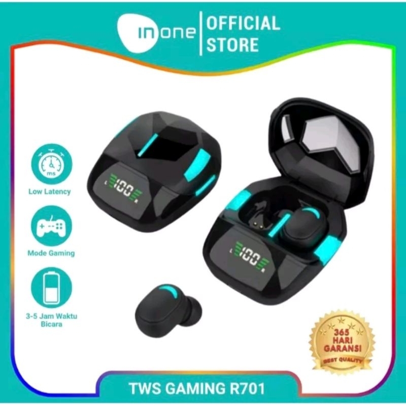 ❤️ TOKO DAVOS ❤️ INONE R701 EARPHONE WIRELESS TWS GAME