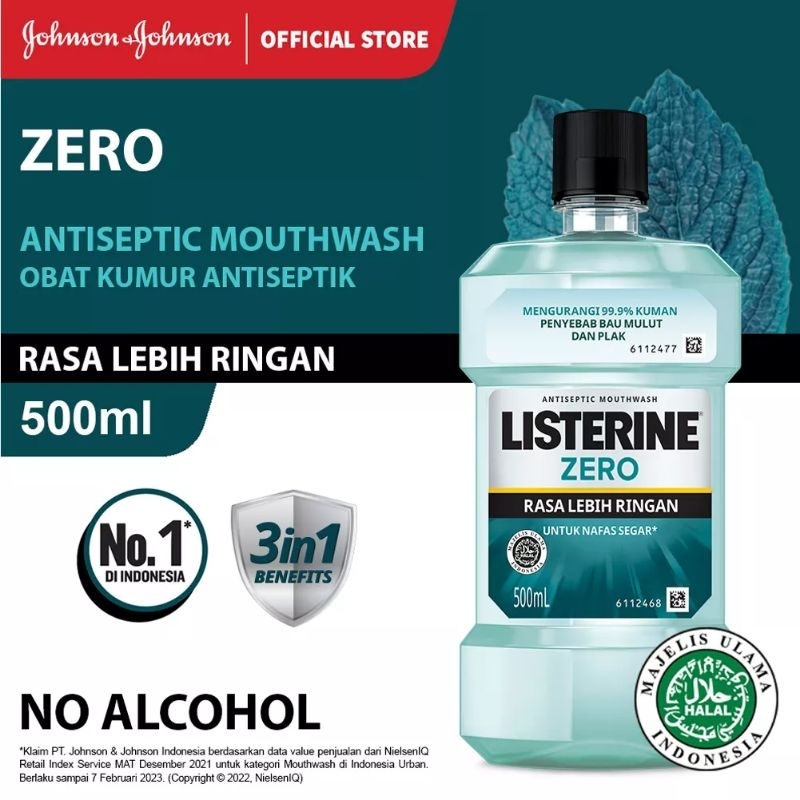 Listerine Zero 500ml Obat Kumur
