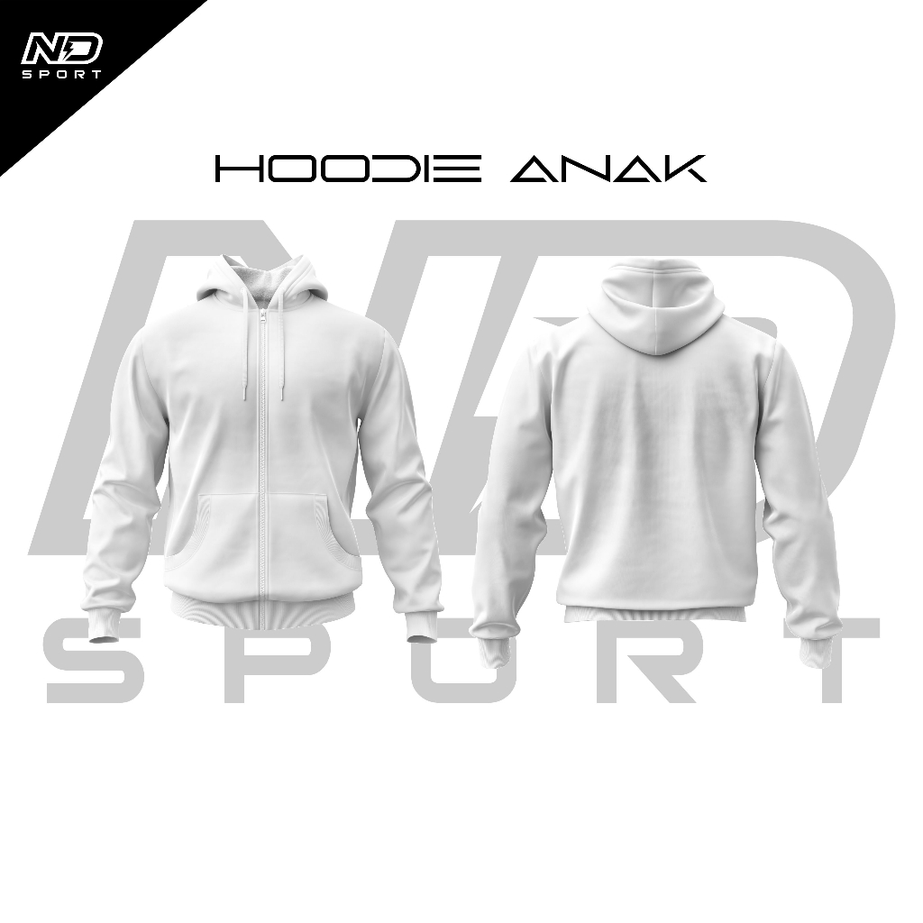 Sweater Hoodie Polos Pria Wanita Switer Cowok Premium Distro PUTIH