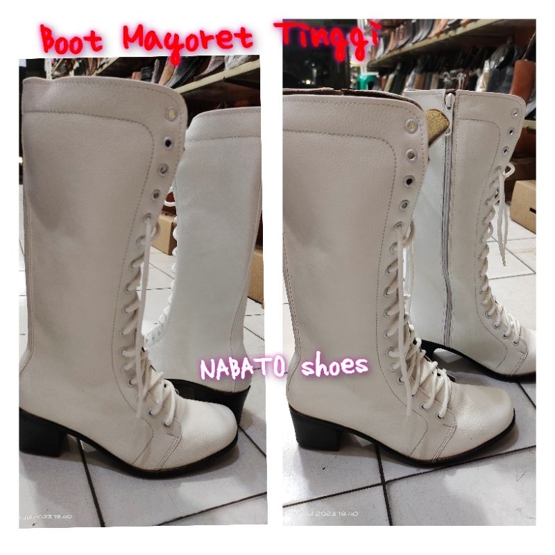 SEPATU BOOT JENGGEL WANITA TINGGI
