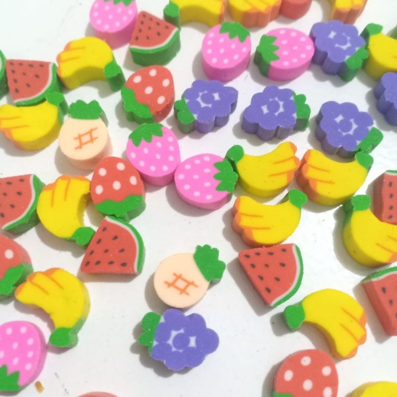 

( 10 Pcs ) Penghapus Buah Karakter / Hapusan Motif Buah