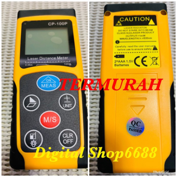 

Jual Digital LCD Laser Distance 100Meter 100M Alat Ukur Jarak Meteran Limited