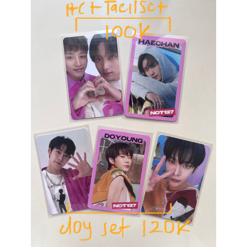 Photocard Haechan Taeil Doyoung trading card ayyo a ver NCT 127 ay-yo