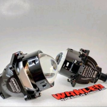 HEADLAMP AESLUX E16 AESLUX BILED PROJIE PROJECTOR LENSA BLUE LENS