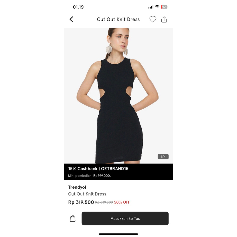 TRENDYOL Cut Off Dress