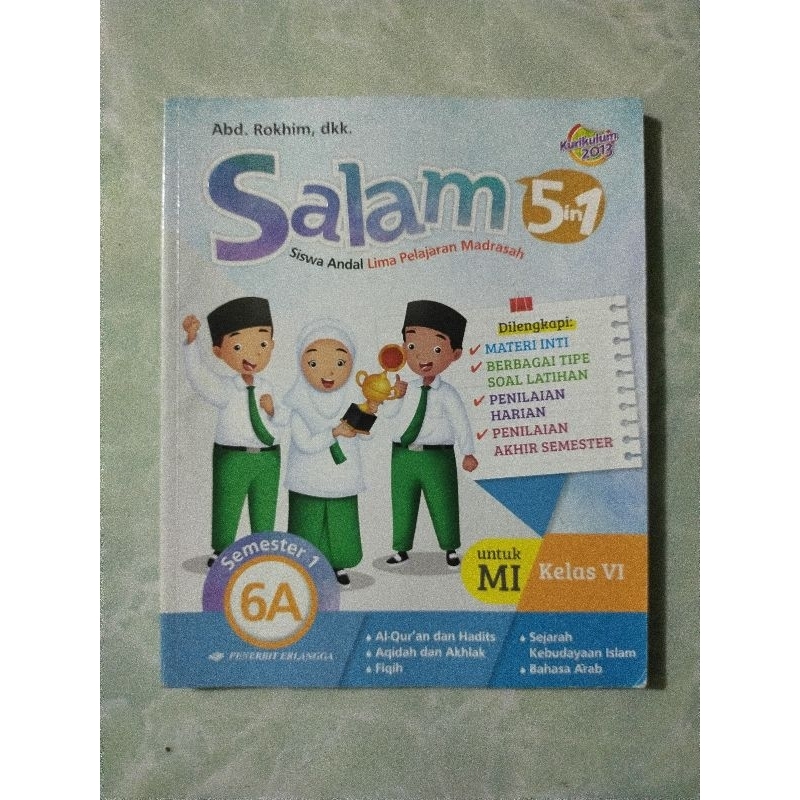 Buku bekas Salam semester 1 jilid 6A MI kelas VI 2013 by erlangga