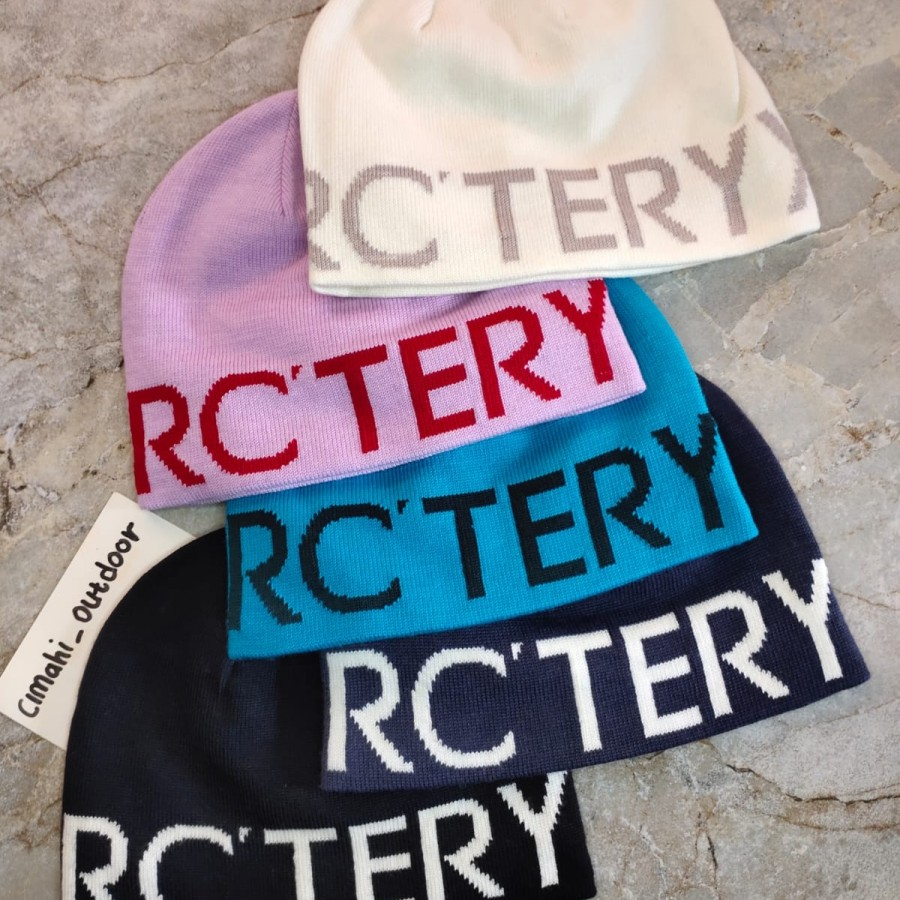 arcteryx word head toque beanie kupluk arcteryx outdoor gunung hiking murah