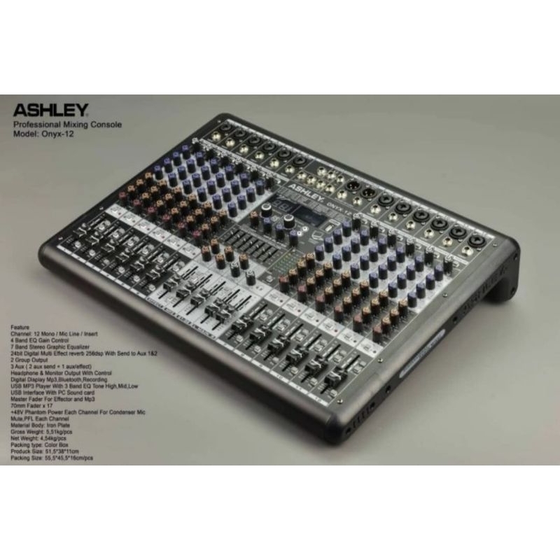 Mixer Ashley 12 Channel Onyx12 Original