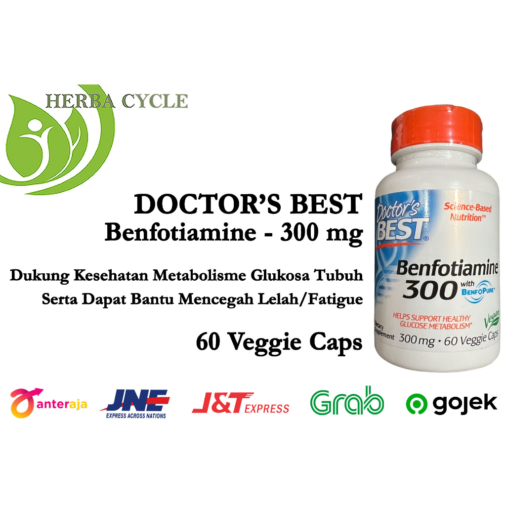 Doctors Best Benfotiamine with BenfoPure 300 mg 60 Veggie Caps Dr best benfotiamine