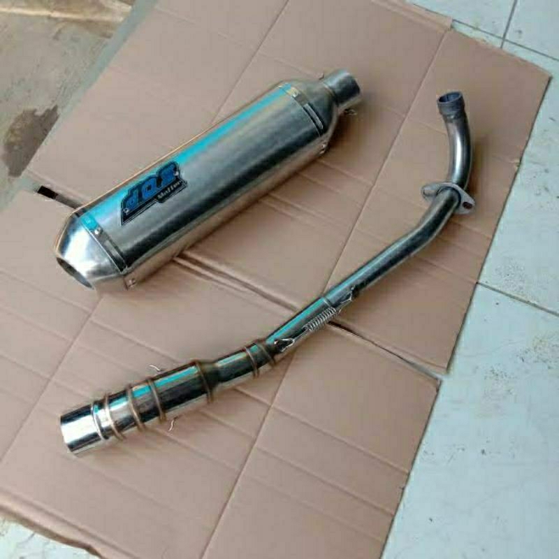 knalpot racing slincer kapsul sarful + klem knalpot+ pir 2 D50/2inc all motor supra 125