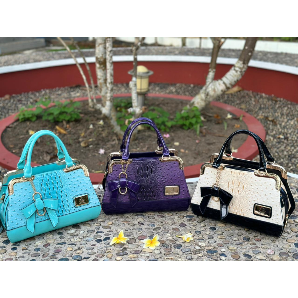 Umano Vero Kasuari - Tas Jinjing Wanita Import (3in1) Tas Kondangan Mewah Kulit