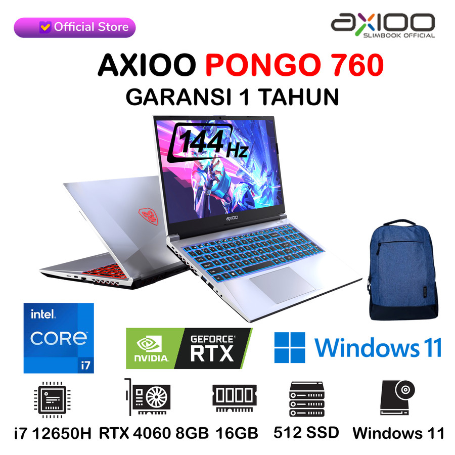 LAPTOP AXIOO PONGO 960 | i9 13900H 16GB 512 SSD RTX 4060 8GB 144Hz