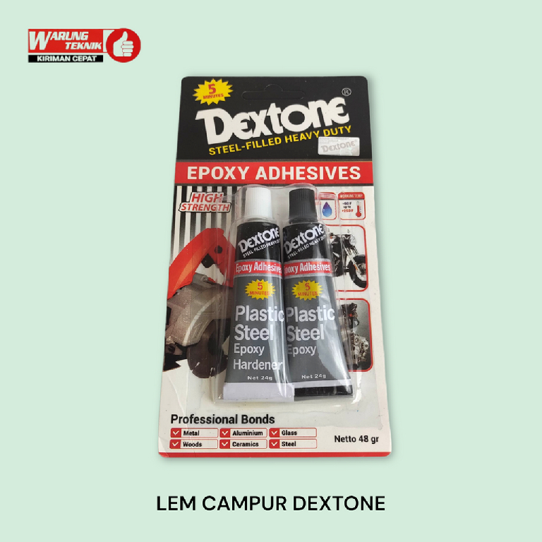 

LEM EPOXY CAMPUR ADUK BESI DEXTONE 48 GRAM