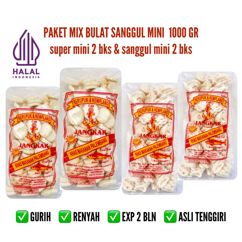 

Paket Super Mini 2 Bks & Sanggul Mini 2 Bks 1000Gr | Kerupuk Kemplang | Asli Tenggiri